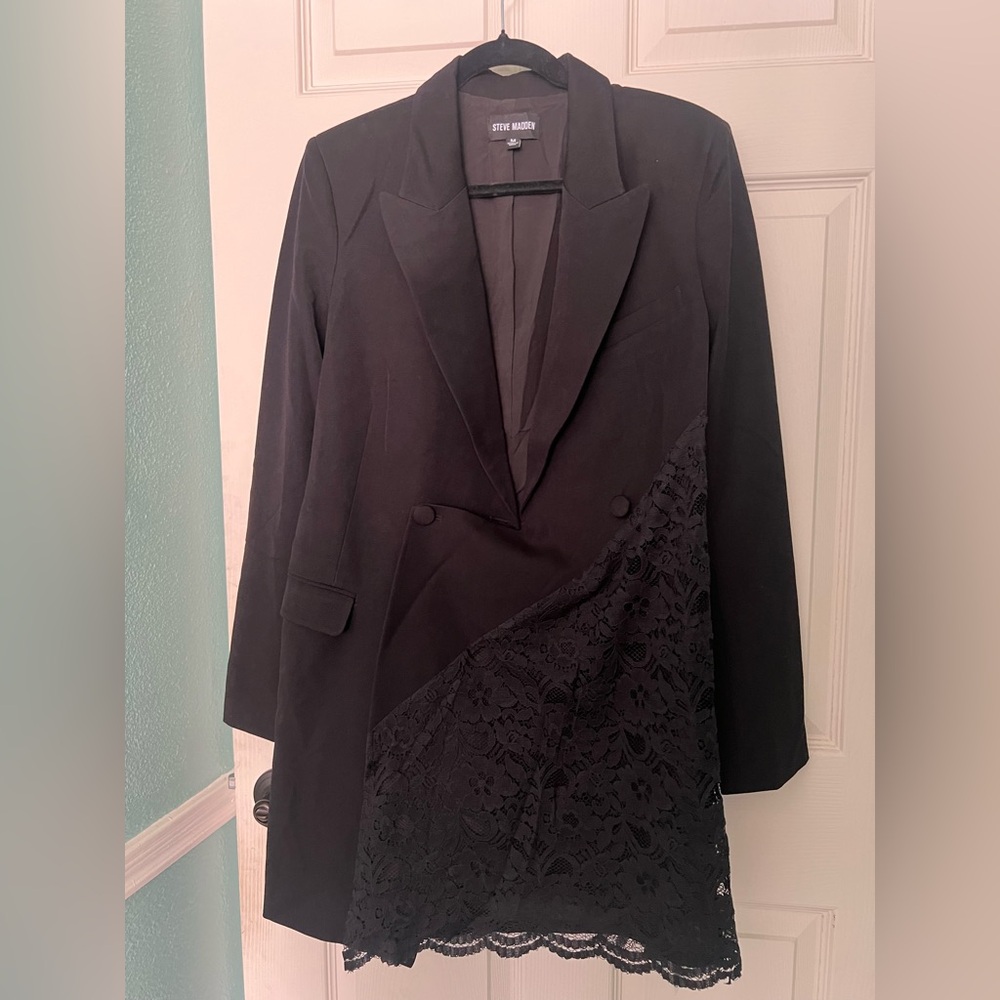Steve Madden's Women’s Corrine Lace-Detail Blazer Dress